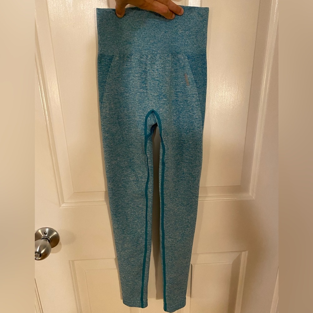 Gymshark Teal blue high waisted flex leggings, XS. Never worn, no tags.